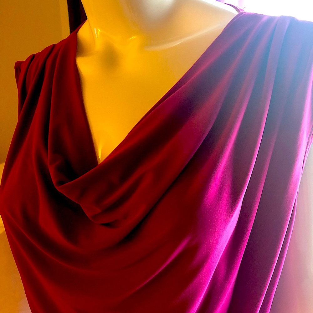 Draped cowl neck blouse